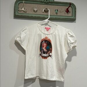 Sugar Thrillz portrait mode baby tee xxl short puff sleeve new